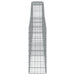 Schanskorven 4 St Gewelfd 400X30X80/100 Cm Ijzer 400 x 30 x 80/100 cm