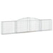 Schanskorven 6 St Gewelfd 400X30X80/100 Cm Ijzer 400 x 30 x 80/100 cm
