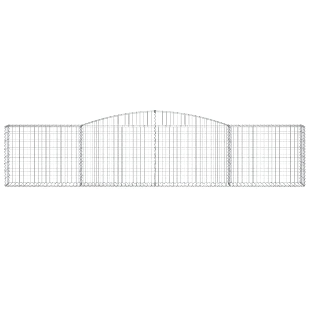 Schanskorven 8 St Gewelfd 400X30X80/100 Cm Ijzer 400 x 30 x 80/100 cm