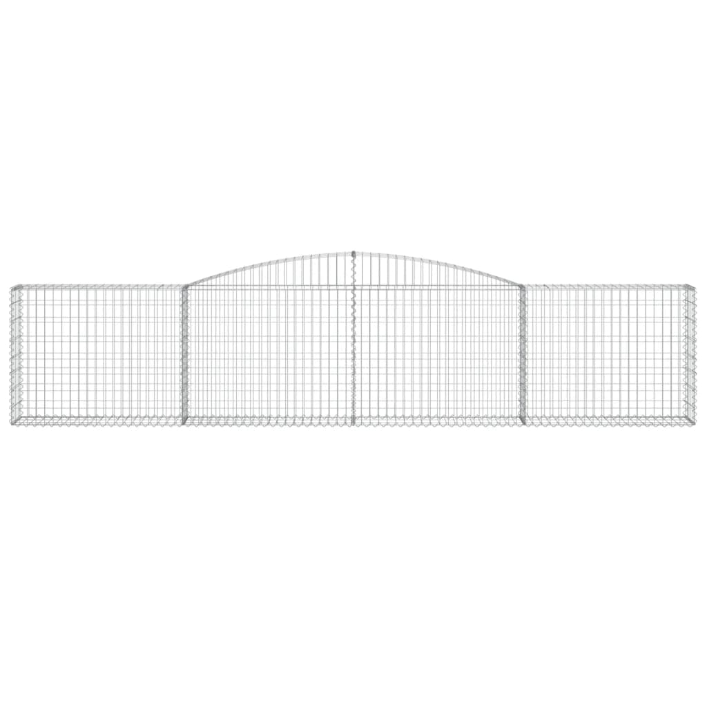 Schanskorven 9 St Gewelfd 400X30X80/100 Cm Ijzer 400 x 30 x 80/100 cm