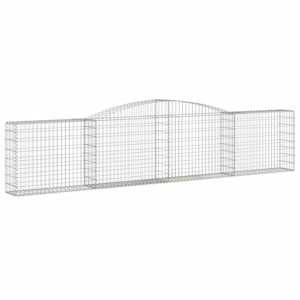 Schanskorven 10 St Gewelfd 400X30X80/100 Cm Ijzer 400 x 30 x 80/100 cm