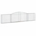 Schanskorven 10 St Gewelfd 400X30X80/100 Cm Ijzer 400 x 30 x 80/100 cm