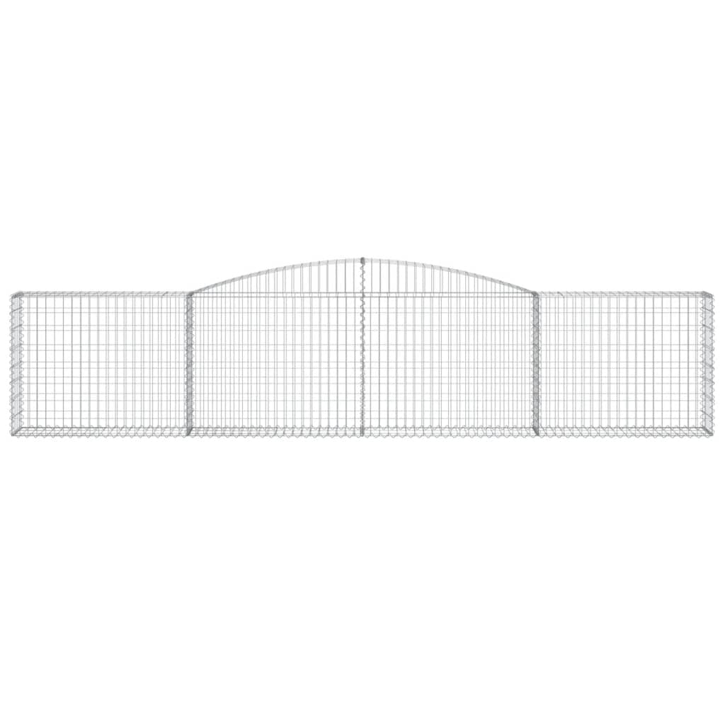 Schanskorven 10 St Gewelfd 400X30X80/100 Cm Ijzer 400 x 30 x 80/100 cm