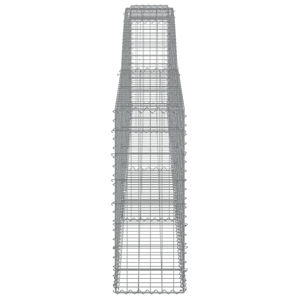 Schanskorven 10 St Gewelfd 400X30X80/100 Cm Ijzer 400 x 30 x 80/100 cm