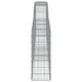 Schanskorven 10 St Gewelfd 400X30X80/100 Cm Ijzer 400 x 30 x 80/100 cm