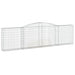 Schanskorven 2 St Gewelfd 400X30X100/120 Cm Ijzer 400 x 30 x 100/120 cm
