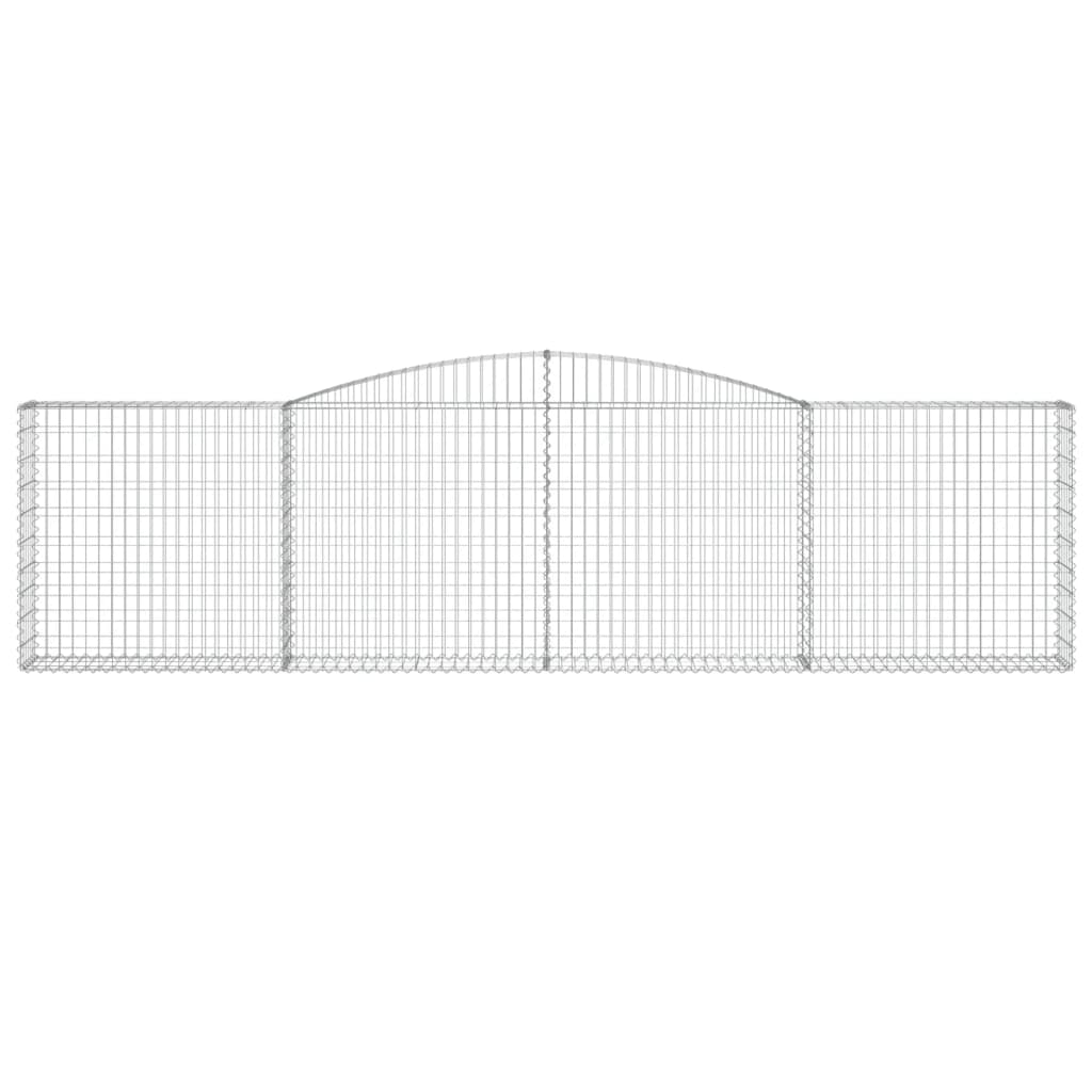 Schanskorven 4 St Gewelfd 400X30X100/120 Cm Ijzer 400 x 30 x 100/120 cm
