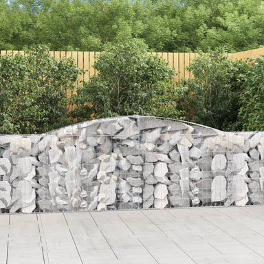 Schanskorven 4 St Gewelfd 400X30X100/120 Cm Ijzer 400 x 30 x 100/120 cm