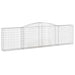 Schanskorven 6 St Gewelfd 400X30X100/120 Cm Ijzer 400 x 30 x 100/120 cm