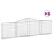 Schanskorven 8 St Gewelfd 400X30X100/120 Cm Ijzer 400 x 30 x 100/120 cm