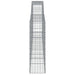 Schanskorven 8 St Gewelfd 400X30X100/120 Cm Ijzer 400 x 30 x 100/120 cm