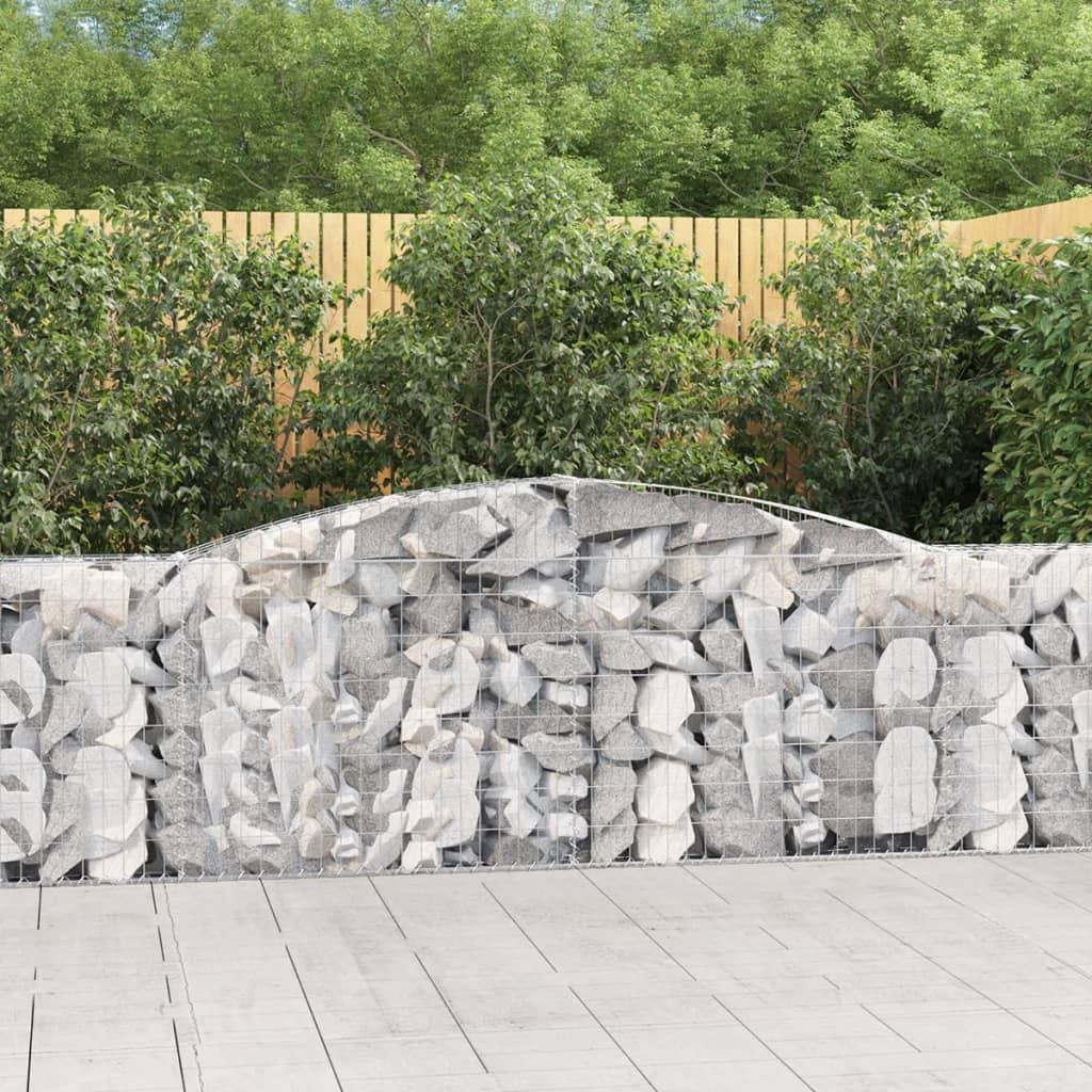 Schanskorven 8 St Gewelfd 400X30X100/120 Cm Ijzer 400 x 30 x 100/120 cm