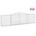 Schanskorven 10 St Gewelfd 400X30X100/120 Cm Ijzer 400 x 30 x 100/120 cm
