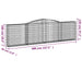 Schanskorven 10 St Gewelfd 400X30X100/120 Cm Ijzer 400 x 30 x 100/120 cm