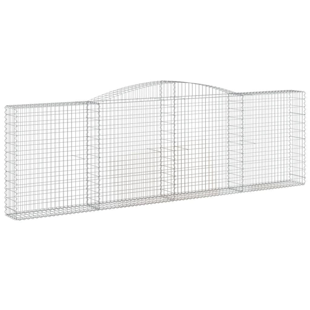 Schanskorven 2 St Gewelfd 400X30X120/140 Cm Ijzer 400 x 30 x 120/140 cm