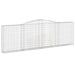 Schanskorven 2 St Gewelfd 400X30X120/140 Cm Ijzer 400 x 30 x 120/140 cm