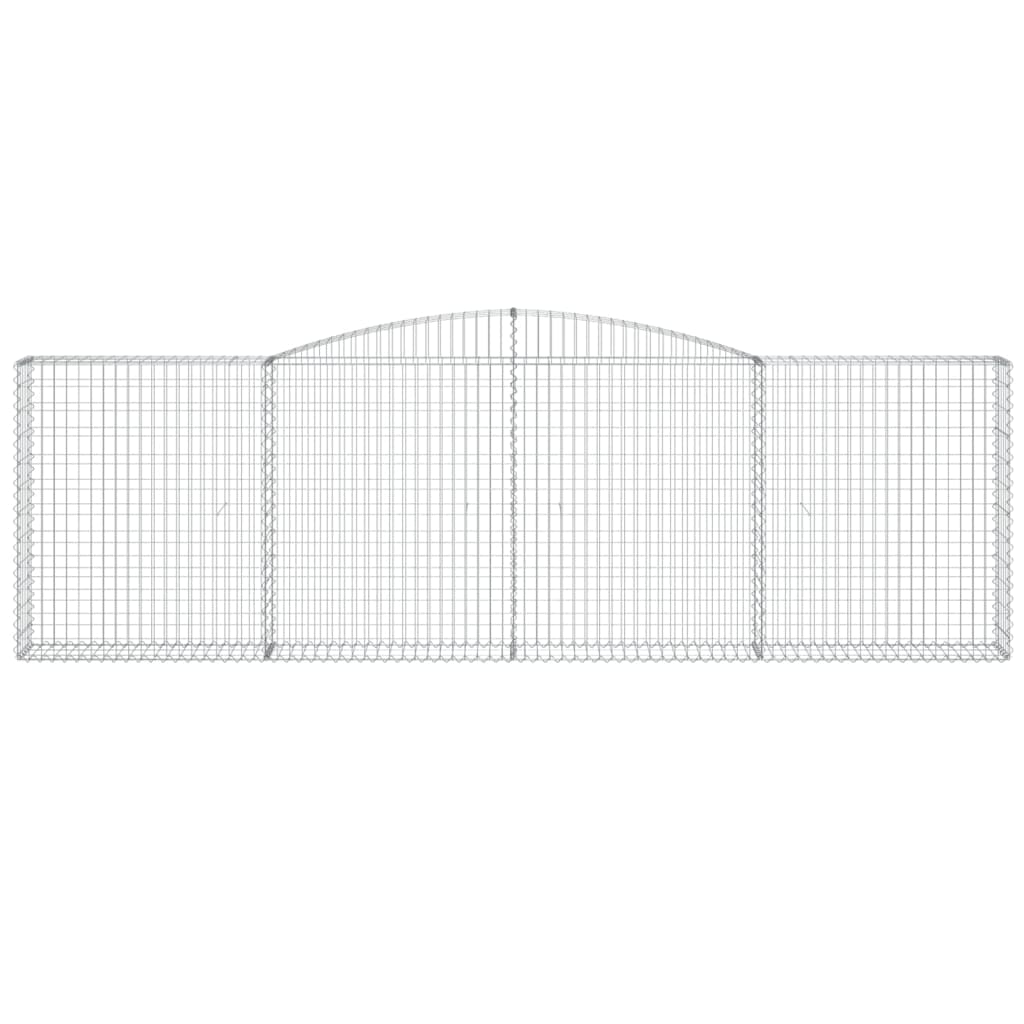 Schanskorven 2 St Gewelfd 400X30X120/140 Cm Ijzer 400 x 30 x 120/140 cm