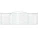 Schanskorven 2 St Gewelfd 400X30X120/140 Cm Ijzer 400 x 30 x 120/140 cm