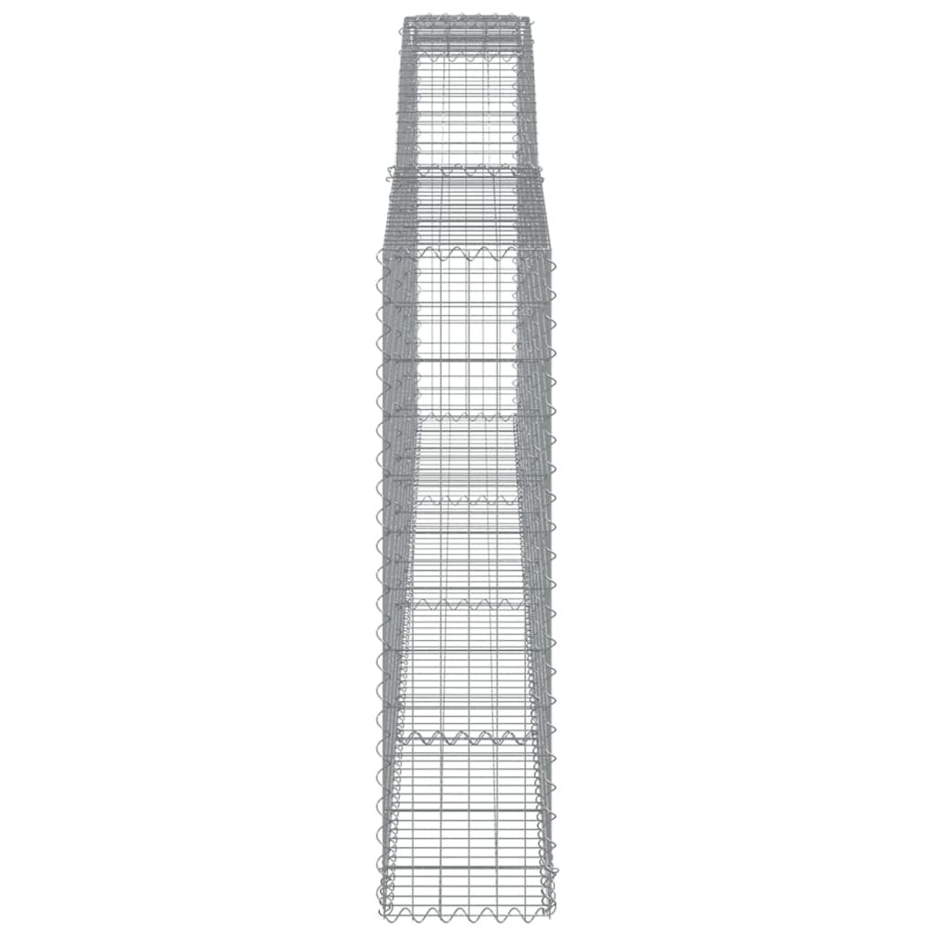Schanskorven 2 St Gewelfd 400X30X120/140 Cm Ijzer 400 x 30 x 120/140 cm