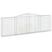 Schanskorven 4 St Gewelfd 400X30X120/140 Cm Ijzer 400 x 30 x 120/140 cm