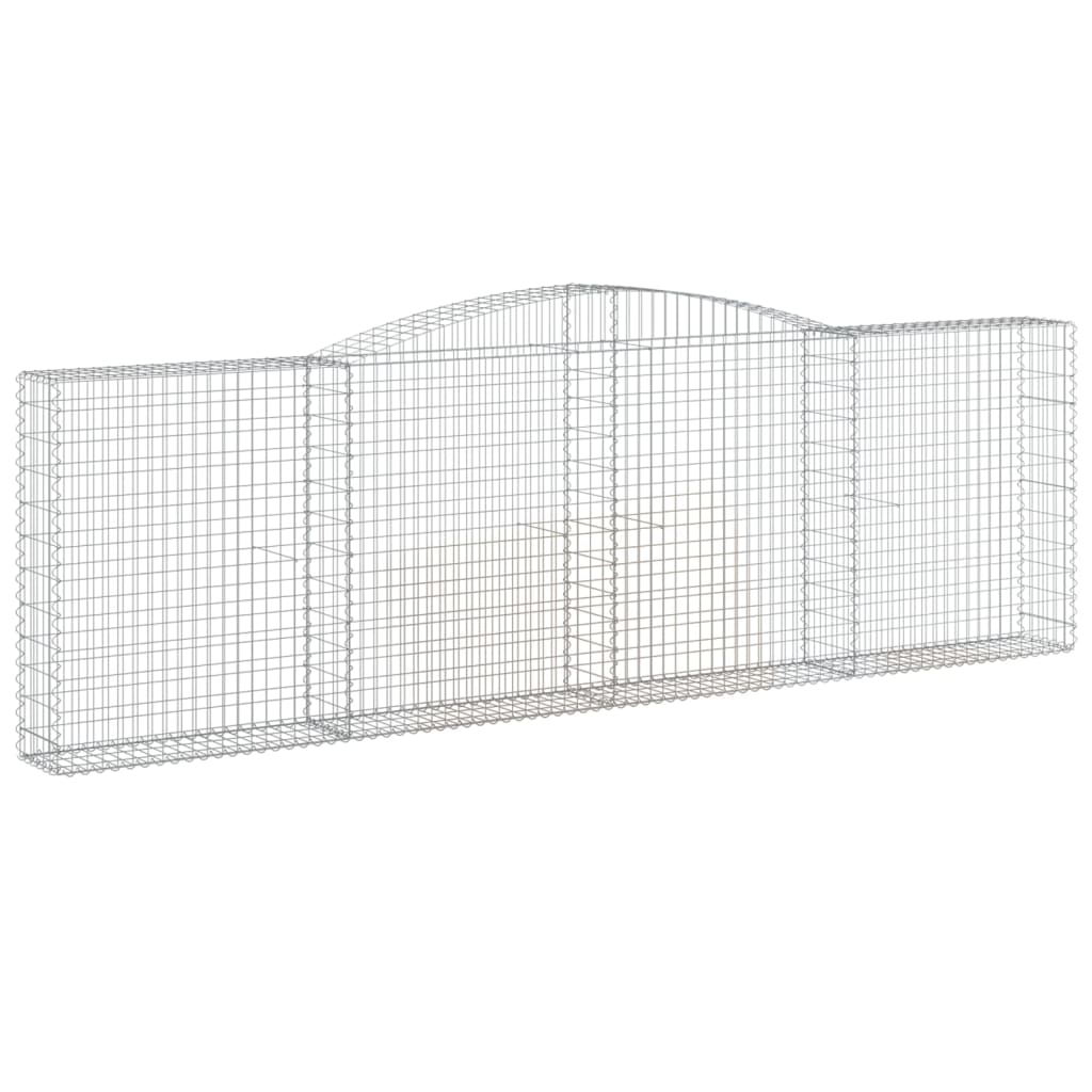 Schanskorven 5 St Gewelfd 400X30X120/140 Cm Ijzer 400 x 30 x 120/140 cm