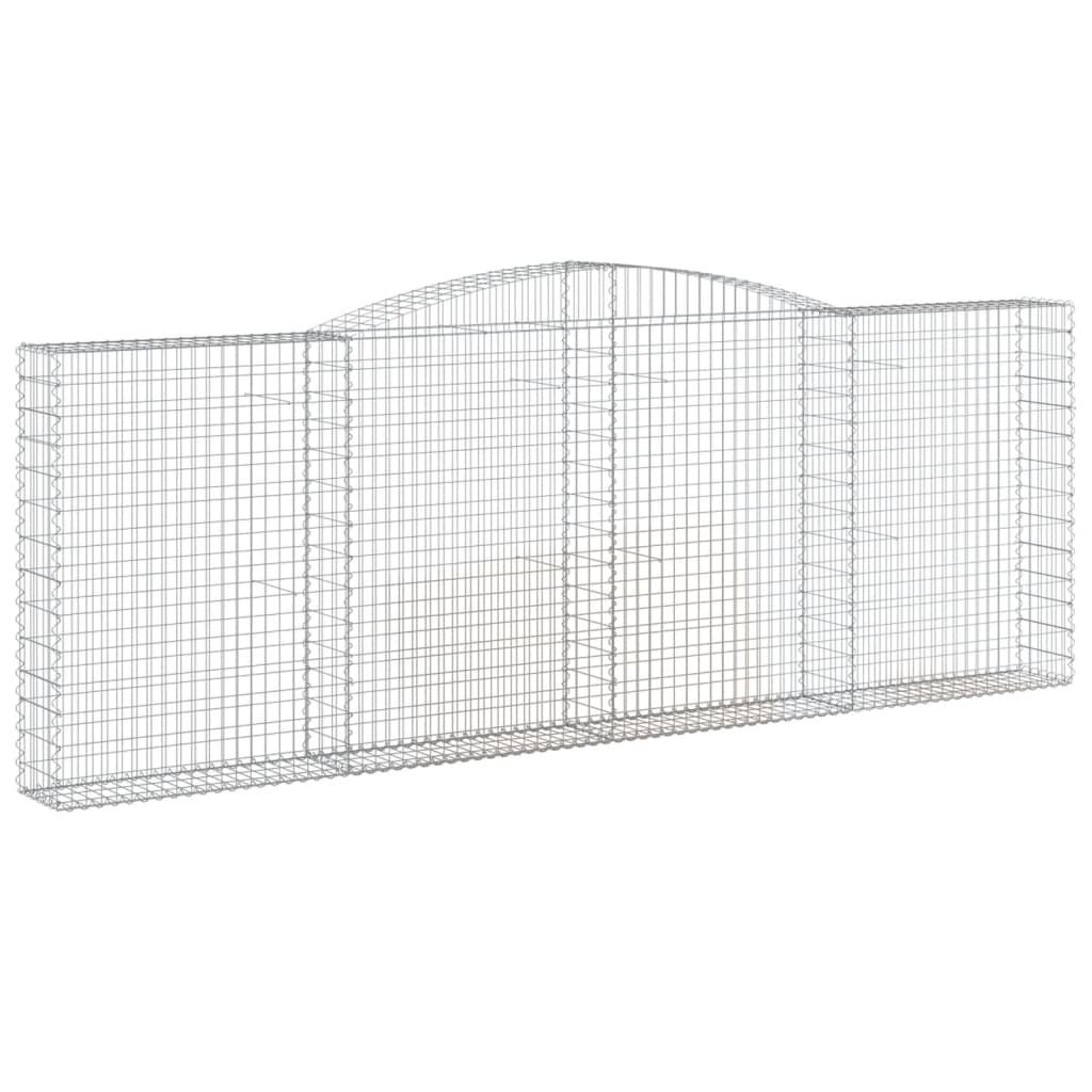 Schanskorven 2 St Gewelfd 400X30X140/160 Cm Ijzer 400 x 30 x 140/160 cm