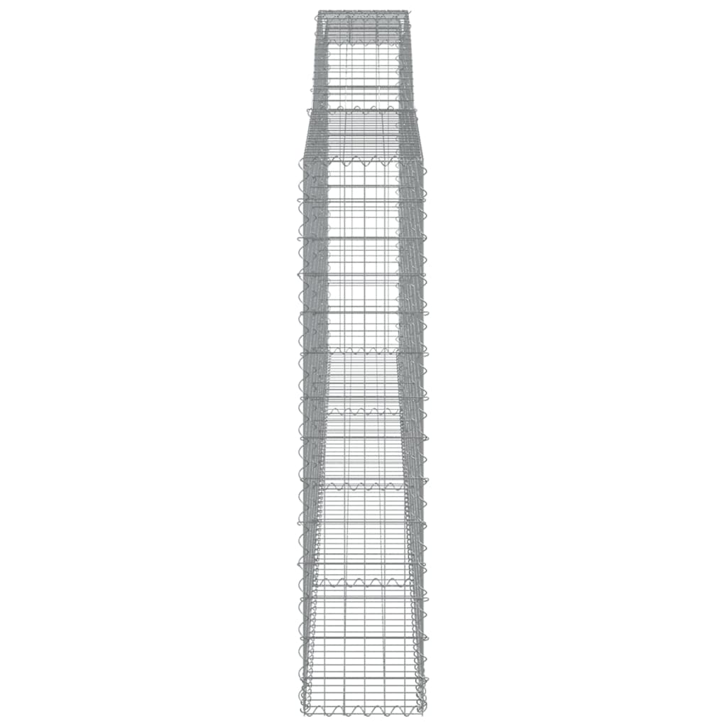Schanskorven 2 St Gewelfd 400X30X140/160 Cm Ijzer 400 x 30 x 140/160 cm