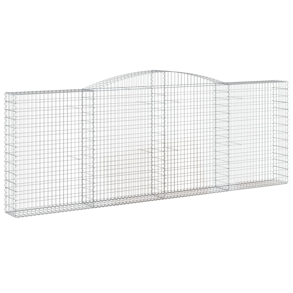 Schanskorven 4 St Gewelfd 400X30X140/160 Cm Ijzer 400 x 30 x 140/160 cm