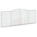 Schanskorven 4 St Gewelfd 400X30X140/160 Cm Ijzer 400 x 30 x 140/160 cm