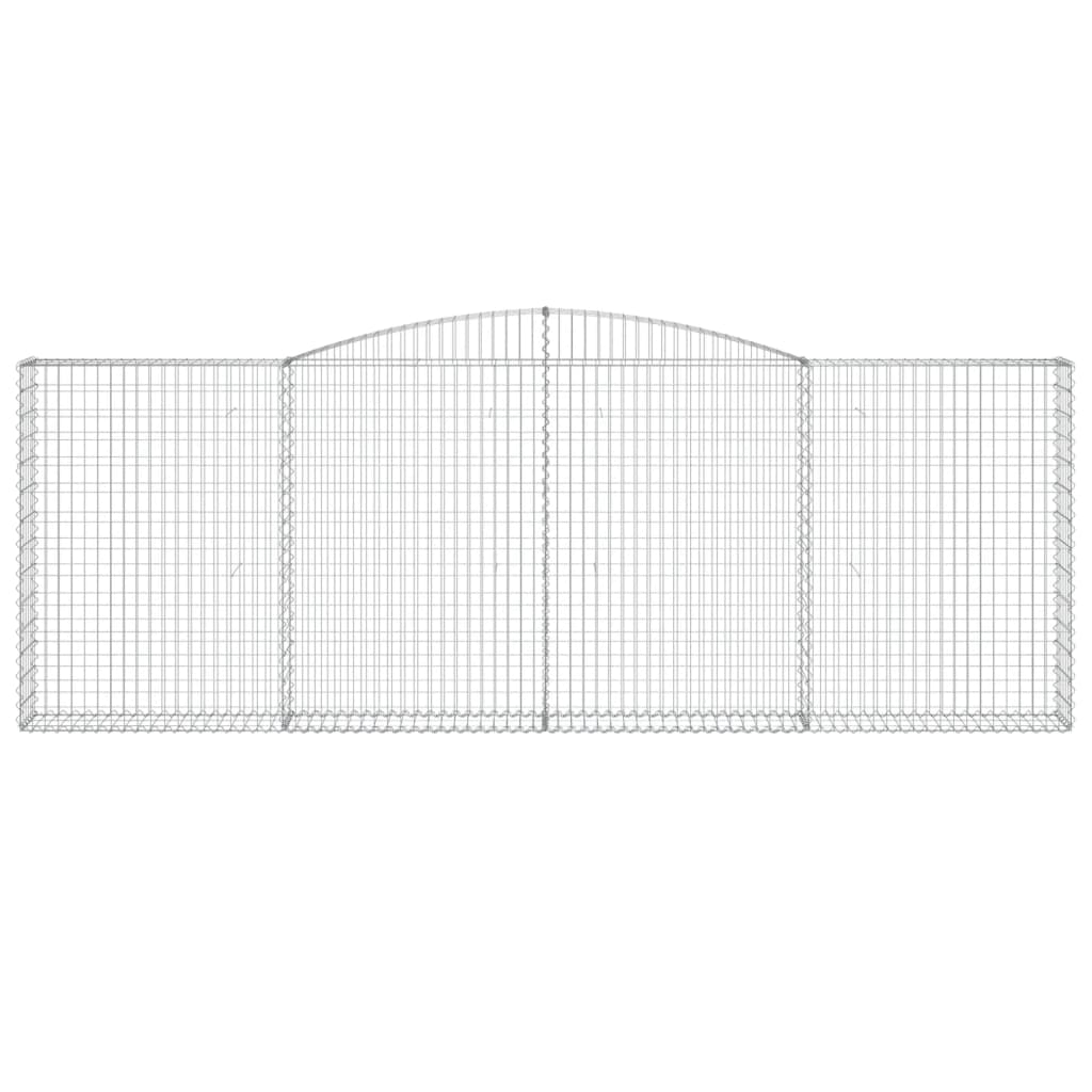 Schanskorven 4 St Gewelfd 400X30X140/160 Cm Ijzer 400 x 30 x 140/160 cm