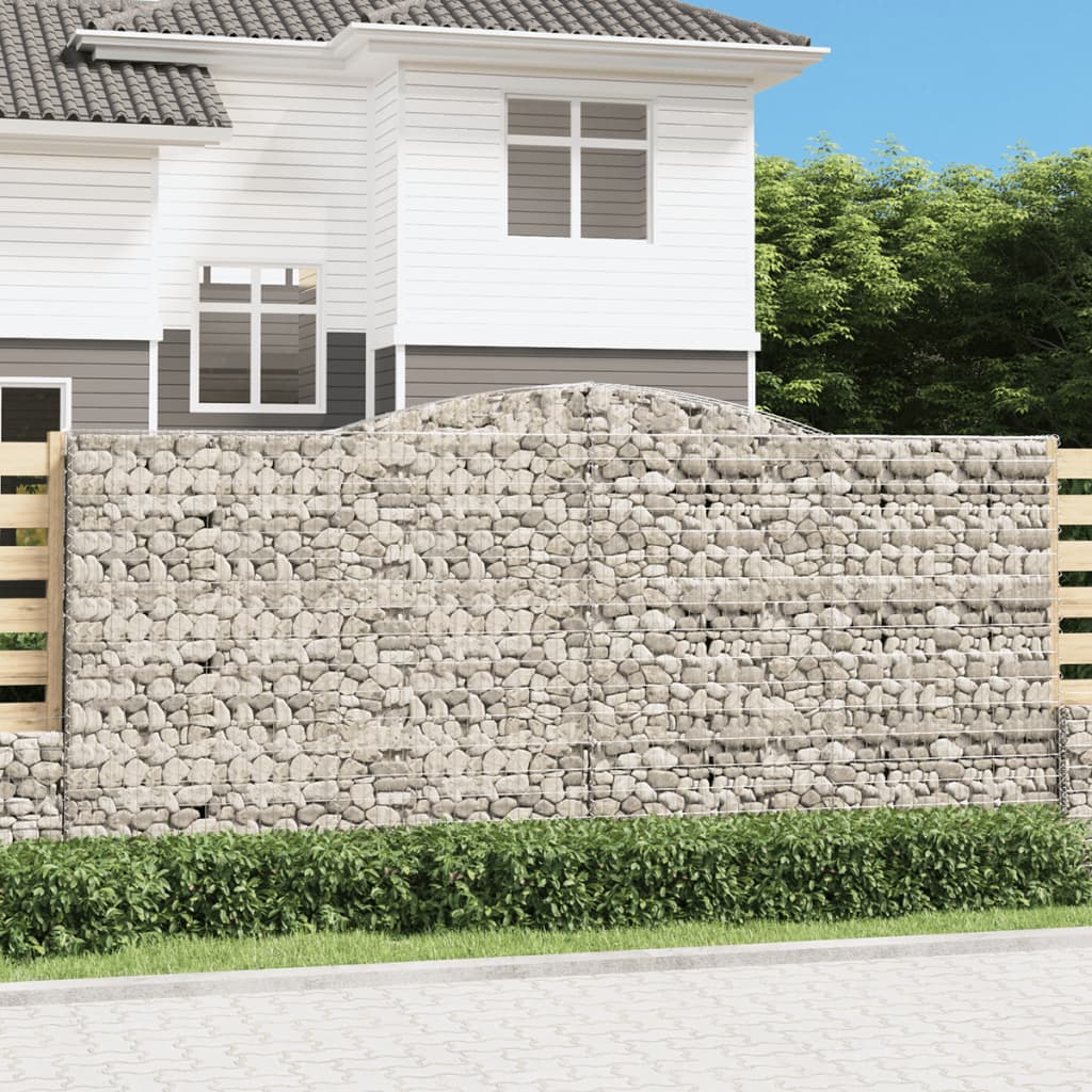 Schanskorven 2 St Gewelfd 400X30X180/200 Cm Ijzer 400 x 30 x 180/200 cm