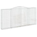 Schanskorven 3 St Gewelfd 400X30X180/200 Cm Ijzer 400 x 30 x 180/200 cm