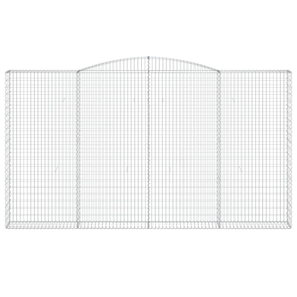 Schanskorven 2 St Gewelfd 400X30X220/240 Cm Ijzer 400 x 30 x 220/240 cm
