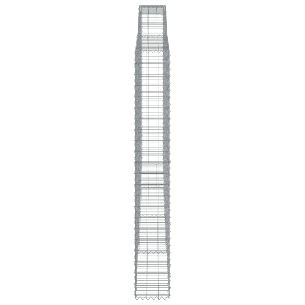 Schanskorven 2 St Gewelfd 400X30X220/240 Cm Ijzer 400 x 30 x 220/240 cm