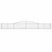 Schanskorven 3 St Gewelfd 400X50X40/60 Cm Ijzer 400 x 50 x 40/60 cm