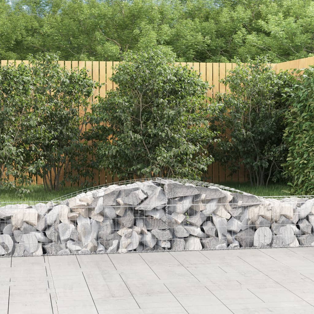 Schanskorven 5 St Gewelfd 400X50X40/60 Cm Ijzer 400 x 50 x 40/60 cm