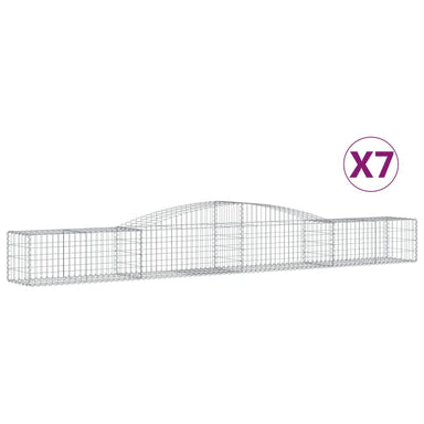 Schanskorven 7 St Gewelfd 400X50X40/60 Cm Ijzer 400 x 50 x 40/60 cm