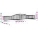 Schanskorven 7 St Gewelfd 400X50X40/60 Cm Ijzer 400 x 50 x 40/60 cm