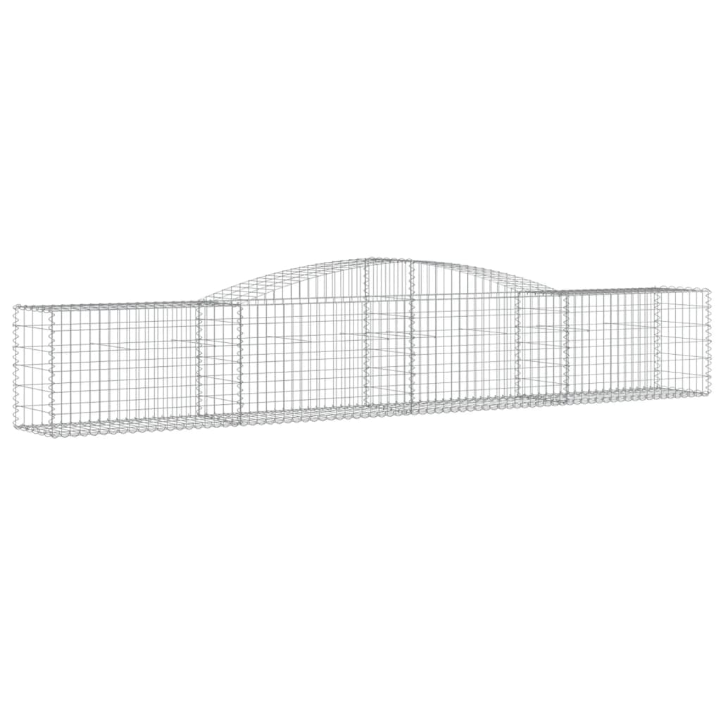 Schanskorven 5 St Gewelfd 400X50X60/80 Cm Gegalvaniseerd Ijzer 400 x 50 x 60/80 cm