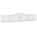 Schanskorven 5 St Gewelfd 400X50X60/80 Cm Gegalvaniseerd Ijzer 400 x 50 x 60/80 cm