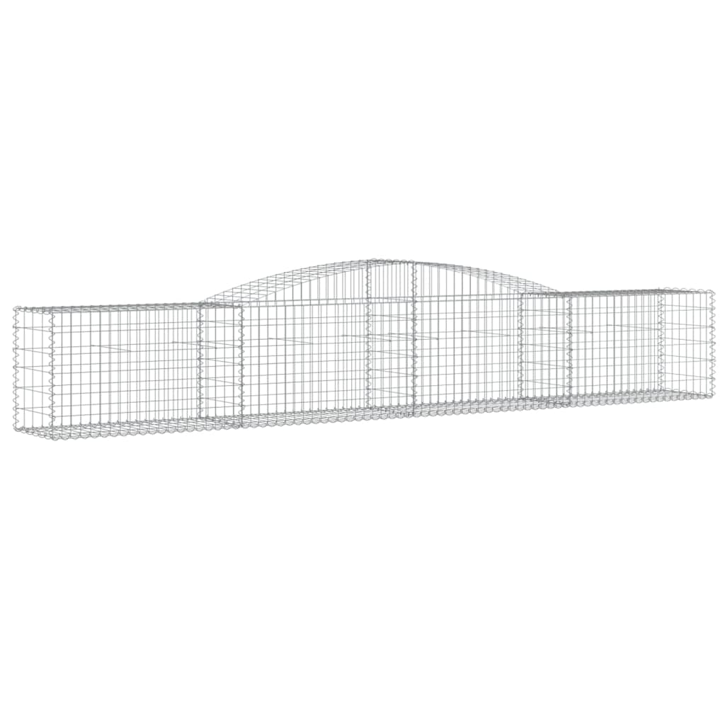 Schanskorven 8 St Gewelfd 400X50X60/80 Cm Gegalvaniseerd Ijzer 400 x 50 x 60/80 cm