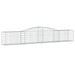 Schanskorven 8 St Gewelfd 400X50X60/80 Cm Gegalvaniseerd Ijzer 400 x 50 x 60/80 cm