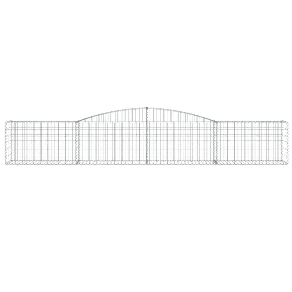 Schanskorven 8 St Gewelfd 400X50X60/80 Cm Gegalvaniseerd Ijzer 400 x 50 x 60/80 cm