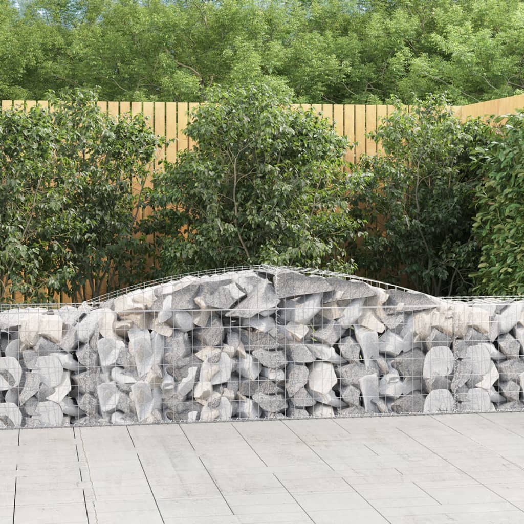 Schanskorven 8 St Gewelfd 400X50X60/80 Cm Gegalvaniseerd Ijzer 400 x 50 x 60/80 cm