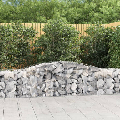 Schanskorven 8 St Gewelfd 400X50X60/80 Cm Gegalvaniseerd Ijzer 400 x 50 x 60/80 cm
