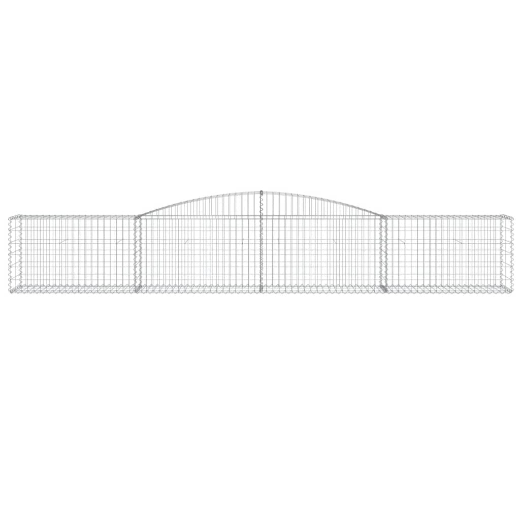 Schanskorven 9 St Gewelfd 400X50X60/80 Cm Gegalvaniseerd Ijzer 400 x 50 x 60/80 cm