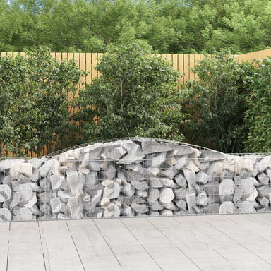 Schanskorven 9 St Gewelfd 400X50X60/80 Cm Gegalvaniseerd Ijzer 400 x 50 x 60/80 cm
