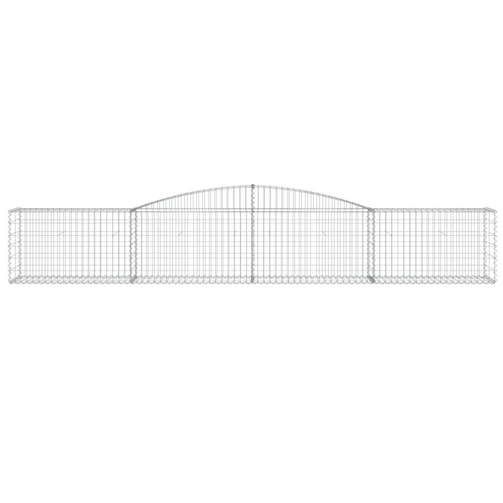Schanskorven 10 St Gewelfd 400X50X60/80 Cm Gegalvaniseerd Ijzer 400 x 50 x 60/80 cm