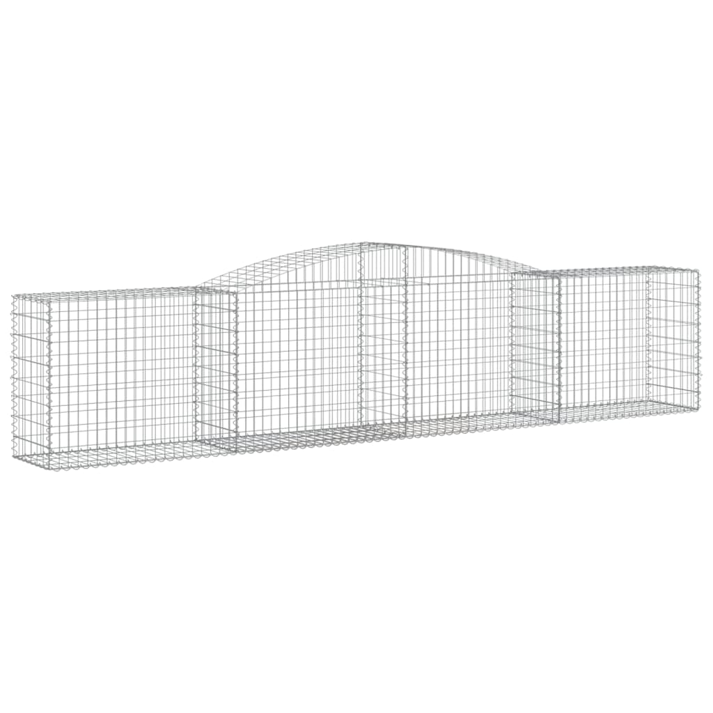 Schanskorven 2 St Gewelfd 400X50X80/100 Cm Gegalvaniseerd Ijzer 400 x 50 x 80/100 cm