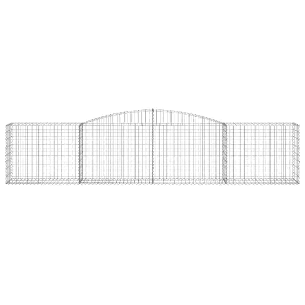 Schanskorven 2 St Gewelfd 400X50X80/100 Cm Gegalvaniseerd Ijzer 400 x 50 x 80/100 cm